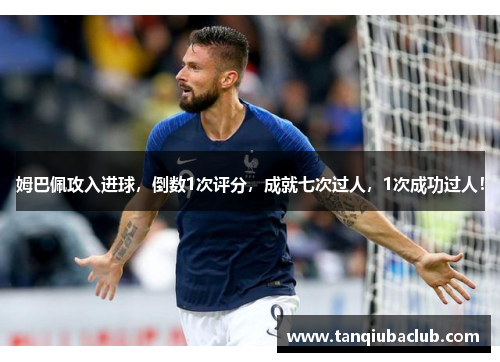 姆巴佩攻入进球，倒数1次评分，成就七次过人，1次成功过人！